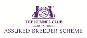 black and white logo of kennel club consisting of a dog and text